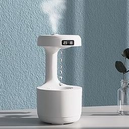 RFV1 Anti-Gravity Water Drop Humidifier LED Display 800ML Droplets Ultrasonic Quiet Cool Mist Maker Fogger Desktop Humidifiers for Home,Office, Bedroom and Best for Summer Gift-16