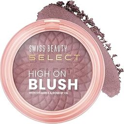 Swiss Beauty Select High on Blush with Natural Matte Finish | Long- Lasting & Non Transferrable stay | Enriched with Vitamin E & Rose oil | Shades- Burnt Rose, 8gm |-26