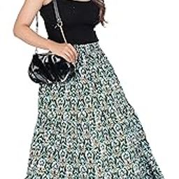 Printed Cotton Women Wear Long Skirt Length 40" inch-image-63