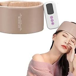 SELLASTIC Electric Head Massager Machine for Headache & Stress Pain Relief - Wireless Head Massage with Vibration,Scalp,Kneading,Air Compression Mode & 3 Intensity Levels for Home,Office,Elders, Beige-image-6