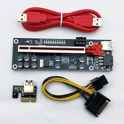 New PCIE Riser Card VER011 011 Pro GPU Adapter Card PCI 10 Capacitors 12 LED Lights Best ver 011 pro PCI-E Riser Card-image-1