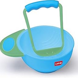 LuvLap Baby Food Grinding Cum Feeding Bowl, Portable Baby Food Masher & Serving Bowl for Baby weaning Food Preparation (Green & Blue)-picture-31