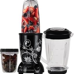 Wonderchef Nutri-blend Juicer, Mixer, Grinder, Blender & Smoothie Maker | 22000 RPM, 500W |100% Full Copper Motor | 3 unbreakable jars | 2 Years warranty | Recipe book by Chef Sanjeev Kapoor | Black-17
