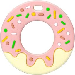 Infantso Silicone Teether for Baby BPA Free teethers for 6 to 12 Months for Pain Relief Easy Teething Food Grade Baby teether 6-12 Months Soft teethers for 3 to 6 Months (Donut Pink)-13