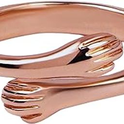 salty Anti Tarnish Promise Hug Finger Ring for Women | Adjustable Fancy Jewellery Design | Latest Fashion Accessories for Girls | Minimal Jewelry | Gift for Mother's Day-picture-24