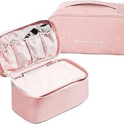 Lingerie Organizer Bag, Multifunctional Bra Innerwear Underwear Panties Organizer Bag, Underwear, Innerwear, Cosmetics, Toiletry Bag, Travel Pouch Bag with Zipper Lock (Pink)-image-82