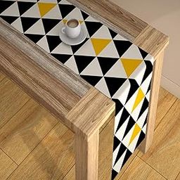 AEROHAVEN ?¢ Abstract Multicolour HD Digital Premium Modern 4 Seater Table Runner Cloth - TR-01 - (Multicolor, 13 x 60 Inch)-9