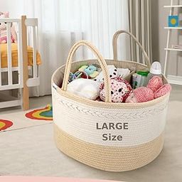 HAUS YOU Diaper Caddy Bag (50cmx38cmx30cm) Super Large Size and Organizer Portable Diaper Tote Caddy Baskets with 3 Compartments for Newborn Baby Essentials and Travel-12