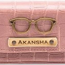 Personalized Name & Charm Sunglasses Case for Men & Women (NudePink) | Self – Textured Leather Eyewear Cover with Magnetic Closure | Gifts for Men & Women-image-20