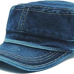 Denim Military Cap for Men, Women, Boys and Girls, Blue-image-39