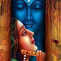 Neymo Polyester 3D Digital God Radha Krishna Printed Curtain | 4x5ft Temple Room Use | Spiritual Wall Divider | Decorative Prayer Curtain | Pack of 1-image-20