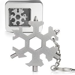 Delzon 18 in 1 Stainless Steel Snowflake Multi Tool Men and Women Novelty Idea Gift Stainless Gadgets-20
