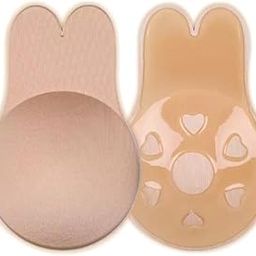 Women's & Girls Padded Wire Free Regular Reusable Strapless Wire Free Stick-On Silicone Push Up Free-11