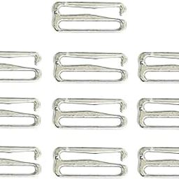 ELBME® 10pcs Metal Replacement Bra Strap Slide Hooks Fig 9 Lingerie Adjuster 25mm-image-2