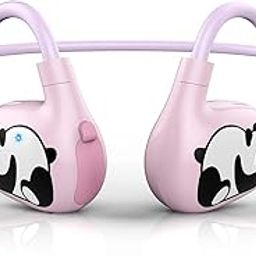 BANIGIPA Kids Headphones, Open Ear Headphones w/Cute Panda, Wireless Bluetooth 5.4 Headset w/Mic for Home School Traveling, 13g Ultra-Light Comfort, Protection Hearing, IPX4 Waterproof, 10H Playtime-picture-22