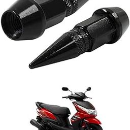 LOVMOTO Universal Spiked Valve Caps,Aluminum Alloy Dustproof and Waterproof Tire Valve Stem Caps, Suitable for Cars, Trucks and Motorcycles (2PCS Black) Comfortable with Ra-yz-picture-14