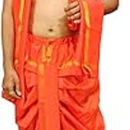 Men Polyester Ready to Wear Zari Work Dhoti With Dupatta For Men-image-84