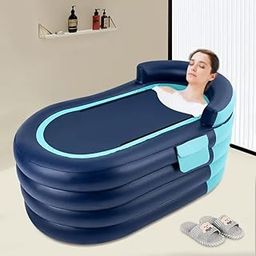 Luteti Inflatable Bathtub with Pump, Outdoor & Indoor Freestanding Foldable Spa Tub Portable Family SPA Bath Tub, Ideal for Hot Bath ice Bath-picture-31