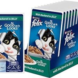 Purina Felix with Mackerel in Jelly | Wet Food for Adults | Complete and Balanced Kitten Food, Pack of 12 Pouches (12 x 85 g)-10