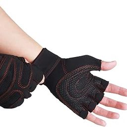 serveuttam Ventilated Workout Gloves Men Women, Gym Exercise Gloves, Weight Lifting Gloves with High Elastic Wrist Strap, Suit for Dumbbell, Exercise,Cycling, Fitness, Cross Training (One Size)-22