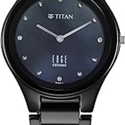 Edge Ceramic Dress with Diamonds Quartz Analog Mother of Pearl Dial Ceramic Strap Watch for Women-2653NC02/NT2653NC02-17