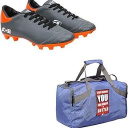 Charged Sports Bag Bouclier Stay Hungry Senior Purple with Gowin Football Shoe Ace Grey Orange Size-5-image-93