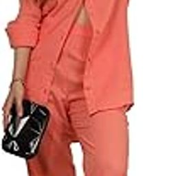Women's Muslin Cotton Co Ord set | Co Ord Set For Women Stylish | Two Piece Set Shirt & Pant-43