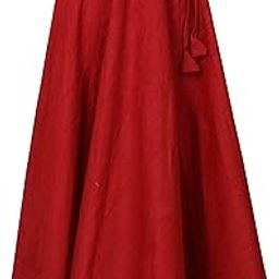 Women's Polyester Maxi Skirt-image-74