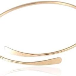 Fashion Armlet- Minimalist Coil Upper Arm Cuff Open Arm Bracelet Armlet Armband Bangle for Women & Girls-image-19