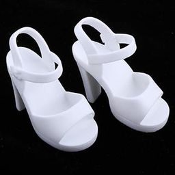 Fashion My Day 2x1/4 BJD Doll 3cm High Heel Shoes Sandals for 45cm Girl Dolls Accessory White | Modern | Clothes & Accessories | Dolls-image-82