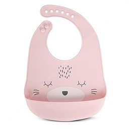 Baybee Baby Silicone Waterproof Bibs for New Born Baby with Pocket & 6 Adjustable Neckline Buttons | Baby Feeding Bib for infants & toddlers with Washable & Reusable for Boy Girl 6 to 12 months (Pink)-20