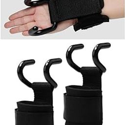 PIHARVA Weight Lifting Hooks for Pull-Ups & Deadlifts – Heavy-Duty Dual Metal Hooks with Wrist Support Strap & Adjustable Closure Grip Assist Gym Straps for Men & Women (Black, 2 PCS)-picture-12