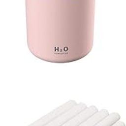 MERISHOPP USB Essential Oil Diffuser Air Humidifier Pink + 10pcs Cotton Filter Sticks-image-45