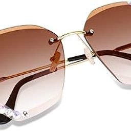 Stylish Butterfly Style Diamond Cut Rimless UV Protected Sunglasses for Women | Oversize Retro Vintage Sunglass for Women Multi Shades-picture-53