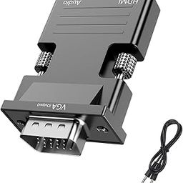 1Goal HDMI to VGA Adapter Converter, Audio Output Computer Set-top Box Connector Dongle for Laptop, PC, Monitor, Projector, HDTV, Chromebook, Xbox -3.5mm Stereo Cable Included-image-6