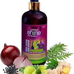 Intra Shine Red Onion Anti-Hairfall Shampoo|Reduces Hairfall|Strengthens Roots|Nourishes Scalp|Prevents Breakage|Enhances Hair Thickness and Shine 300 ML-image-0