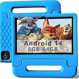 10.1" 4GB + 64GB Kids Tablet, Android 14, 8 Core CPU, Educational Apps, Parental Controls, WiFi, 1280 x 800 HD Screen, Cameras, Shockproof, Battery-picture-27