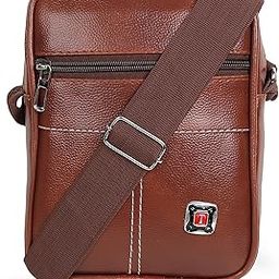Men PU Leather Sling Bag for Men Office, Travel Shoulder Crossbody Bag-17