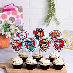 The Banner Company | Set of 8 Paw Print Dog Cupcake Toppers | Pet Party Decorations, Dog Theme Cake Picks | Birthday and Animal Party Supplies-image-49