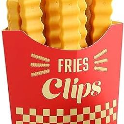 CABINCLUB 12pcs Cute French Fries Sealer Food Bag Clips Vacuum Sealer | Plastic | Yellow-image-51