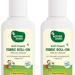 Mother Sparsh Natural Mosquito Repellent Fabric Roll-on for Babies, 3-Way Protection from Mosquitoes, Fleas and Ants (12ml, Pack of 2)-11