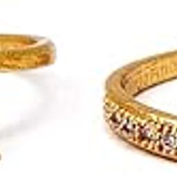 Gold Plated Bridal Jewellery of Traditional Ethnic Adjustable Toe Rings for Girls and Women (GE-303)-image-9
