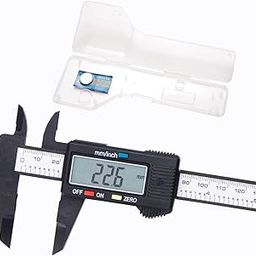 SKADIOO Electronic Digital Caliper with carry box, Plastic Vernier Caliper, Caliper Measuring Tool with Inch/Millimeter Conversion, Extra Large LCD Screen, 0-6 Inch/0-150 mm, Auto Off Featured-16