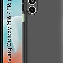 CEDO Samsung Galaxy M16 / F16 (5G) Back Cover | Camera Bump Protection & Inner Velvet Fabric Lining | Ultra Slim Matte Soft Rubberised Case Cover (Black)-12