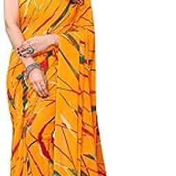 SAREES Geometric Print Georgette saree with Unstitched Blouse-picture-22