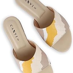 CANVI Stylish | Fancy | Comfortable Women Slides Casual Open Toe Slippers Slip On Sandals for Indoor Outdoor Platform Cool Cat Comfort Home Beach Non Slip Sandal-image-17