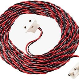 Flexible Twisted Wire Male-Female Socket Plug | Copper Wire with 2 Pin Plug | Flat Extension Cord for Multipurpose Use, Festive Decorations, Diwali, Christmas, (10m, Multicolor)-7