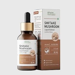 Miracles Mushroom's Shiitake Liquid Extract - Alcohol-Free, 100% Shiitake Fruit Body Extract, 30ml-image-77