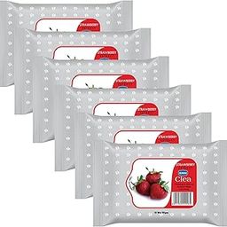 GINNI CLEA Wet Wipes, Cleansing & Makeup Remover Wipes, Wet Tissues for Face Moisturizing With Strawberry Fragrance (60 Wipes)-image-11