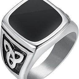Rings for Men and Boys | Silver Ring for Men | Square Shaped Men's Ring | Stainless Steel Rings for Men | Birthday Gift for Men and Boys Anniversary Gift for Husband Size 8-image-32